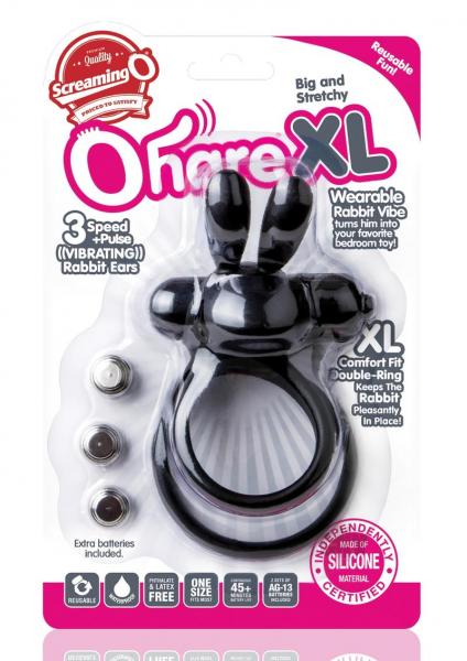 Ohare XL Vibrating Rabbit Double Ring Black