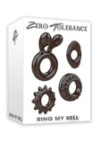 Ring My Bell Cock Ring Kit 4 Cock Rings Black