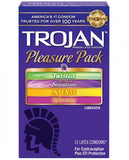 Trojan Pleasure Pack 12 Assorted Latex Condoms