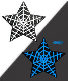 Pastease Black Glitter Star W/ Spider Web