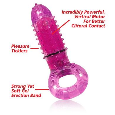 Screaming O O Yeah Blue Vibrating Cock Ring