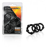 Beaded Cockrings 3 Pieces Pack Black