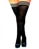 Kixies Dana Lynn Ribbed Thigh High Tights Black D