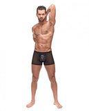 Private Screening Micro Mesh & Modal Skull Pouch Short Black Xl