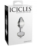 Icicles No 44 Glass Anal Plug 2.5 Inch - Clear