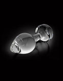 Icicles No 44 Glass Anal Plug 2.5 Inch - Clear