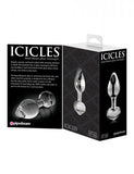 Icicles No 44 Glass Anal Plug 2.5 Inch - Clear