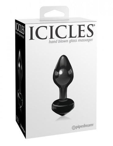 Icicles -44 Black Glass Butt Plug