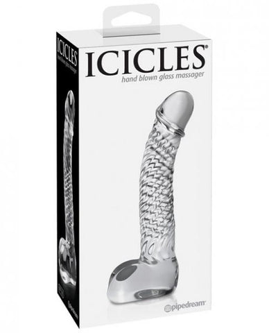 Icicles No 61 Glass Massager G-Spot Dildo Clear