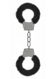 Ouch Pleasure Handcuffs Furry Black