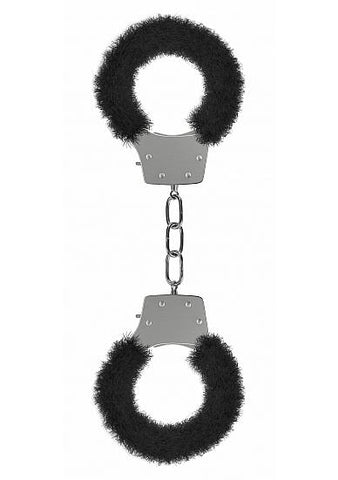 Ouch Pleasure Handcuffs Furry Black