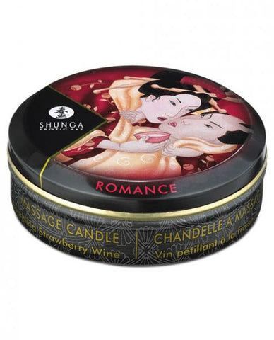 Shunga Romance Mini Massage Candle Strawberry Wine 1oz