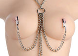 Chained Collar Nipple Clamps and Clitoris Clamps