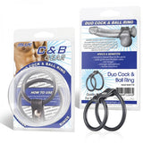 C & B Gear Duo Cock And Ball Ring Black
