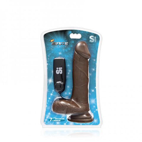 7 inches Cock Balls, Vibrating Egg & Suction Cup Brown