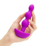 B-Vibe Triplet Anal Beads Fuchsia Purple