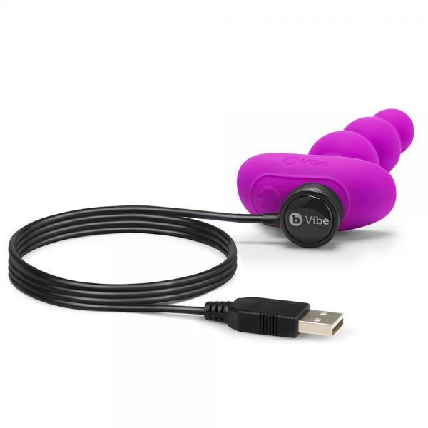B-Vibe Triplet Anal Beads Fuchsia Purple