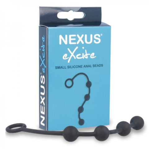 Excite Silicone Anal Beads Black