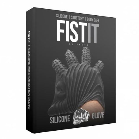 Fist It Textured Masturbation Glove Black