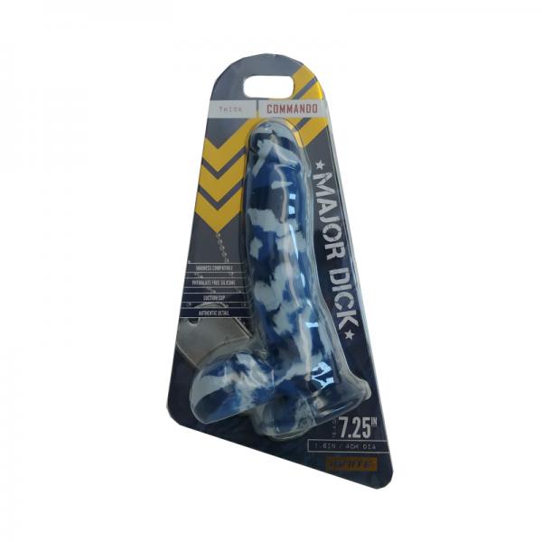 Major Dick Commando Dong Blue Camo 7.25 inches
