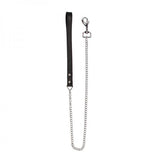 Ouch! Pain - Grain Leather Chain Leash With Classic Handle