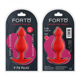 Forto F-78: Pointee 100% Silicone Plug Medium Red