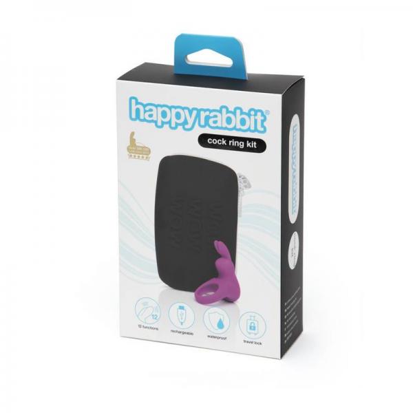 Happy Rabbit Cock Ring Kit 2pc Black