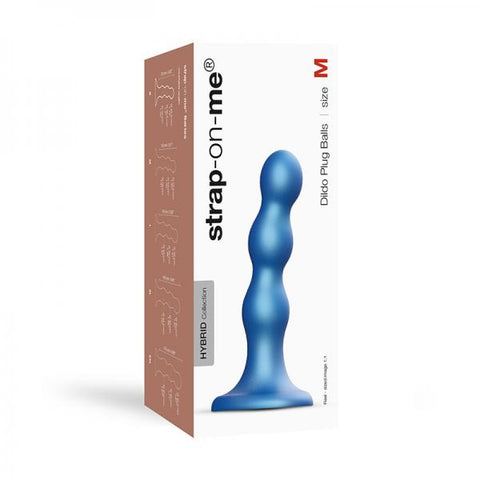 Strap-on-me Dildo Plug Balls M Metallic Blue