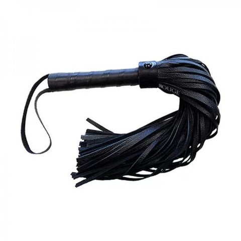 Long Leather Flogger Black