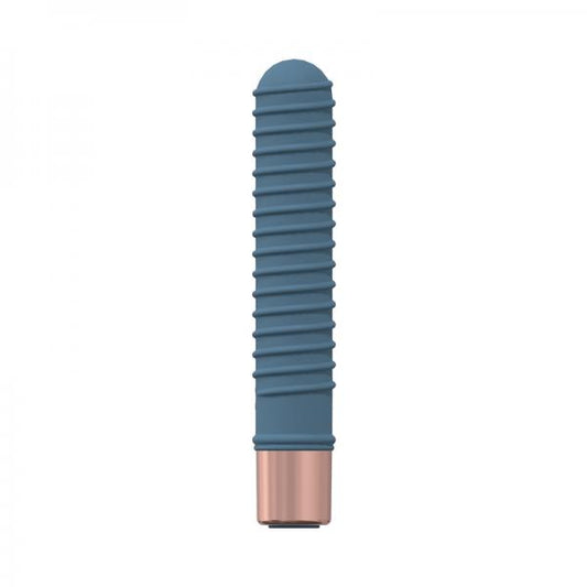 Loveline Poise 10 Speed Mini-vibe Silicone Rechargeable Waterproof Blue/grey