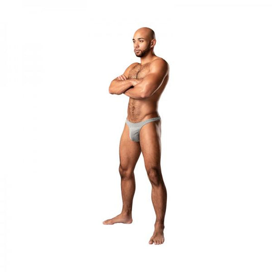 Male Power Labyrinth Bong Thong Grey Weave S/m