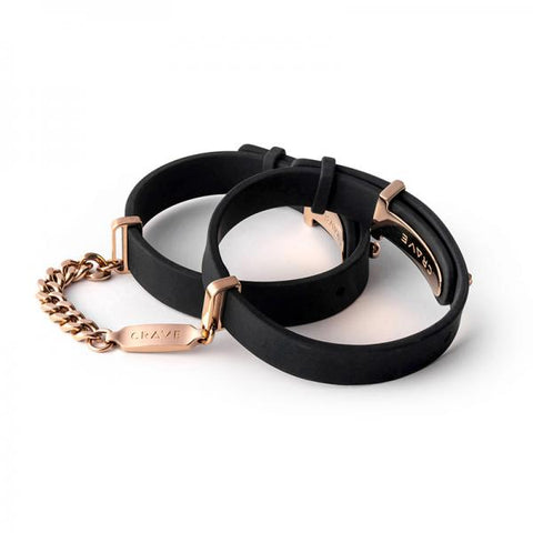 Crave Id Cuffs Black/rose Gold