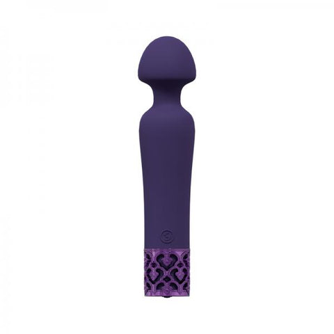 Royal Gems Scepter Silicone Rechargeable Vibrator Purple