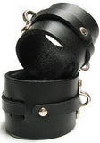 Kinklab Bondage Basics Leather Ankle Cuffs - Black