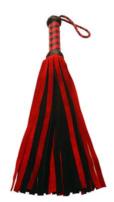 Short Suede Flogger Black Red