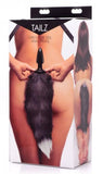 Tailz Grey Foxy Faux Fox Tail Butt Plug Black White