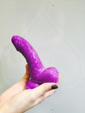 Silicone Curvy 4 inches Suction Cup Dildo Purple