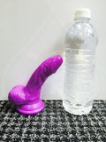 Silicone Curvy 4 inches Suction Cup Dildo Purple