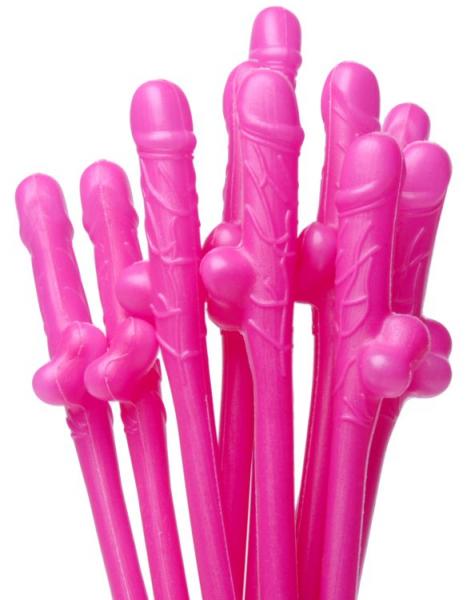 Penis Sipping Straws 10 Pack Pink