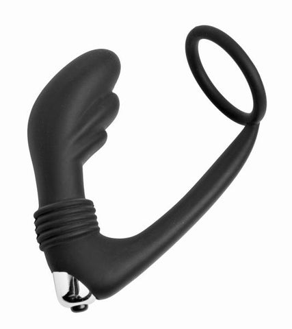 Nova Prostate Massager and Cock Ring Black