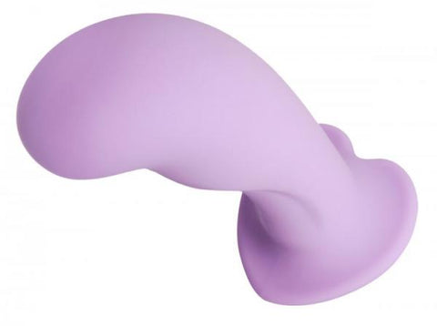 Royal Heart On Silicone Harness Dildo Purple