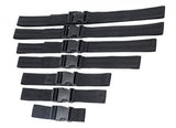 Subdued Full Body Straps Nylon Restraint Set Black