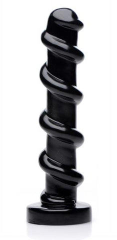 Mighty Screw 9.5 Inches Dildo Black