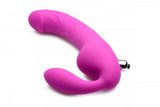 Royal Rider Vibrating Strapless Strap On Dildo Purple