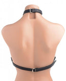 Leather Harness Bra Black