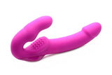 Evoke Super Charged Pink Vibrating Strapless Silicone Dildo