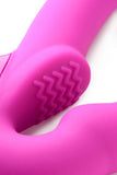 Evoke Super Charged Pink Vibrating Strapless Silicone Dildo