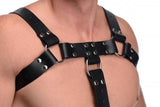 English Bull Dog Harness With Cock Strap Black