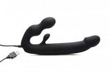 Tri-Volver 7X Strapless Strap On Rechargeable Black