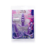 Trinity Vibes 4 Piece Vibrating Anal Plug Set Purple